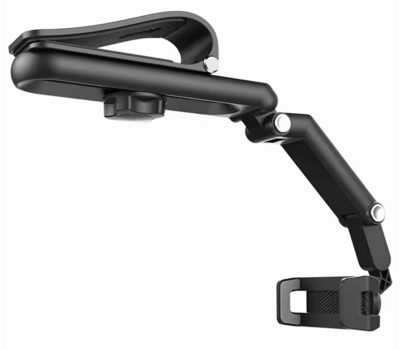 Black adjustable arm on a white background