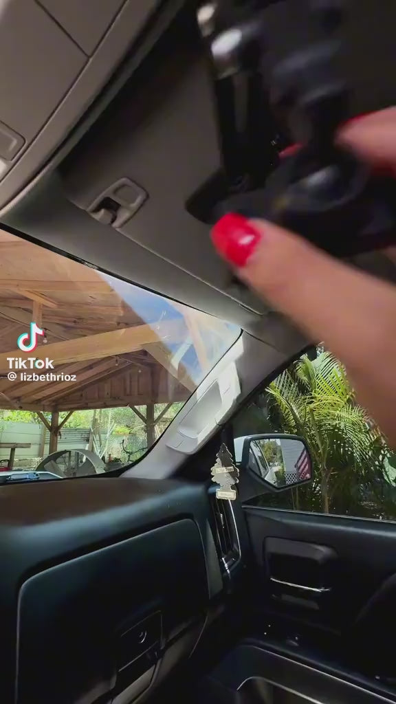 Sun Visor Phone Holder for Car – 360° Rotating Mount for iPhone & Android